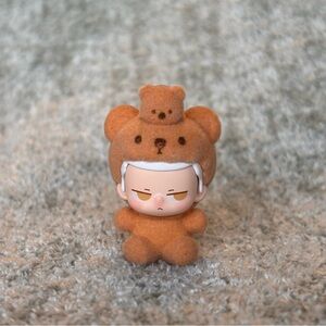 Kubo Bear Pop Bean | Pajama Crossing Series | fuzzy flocked | POP MART figure